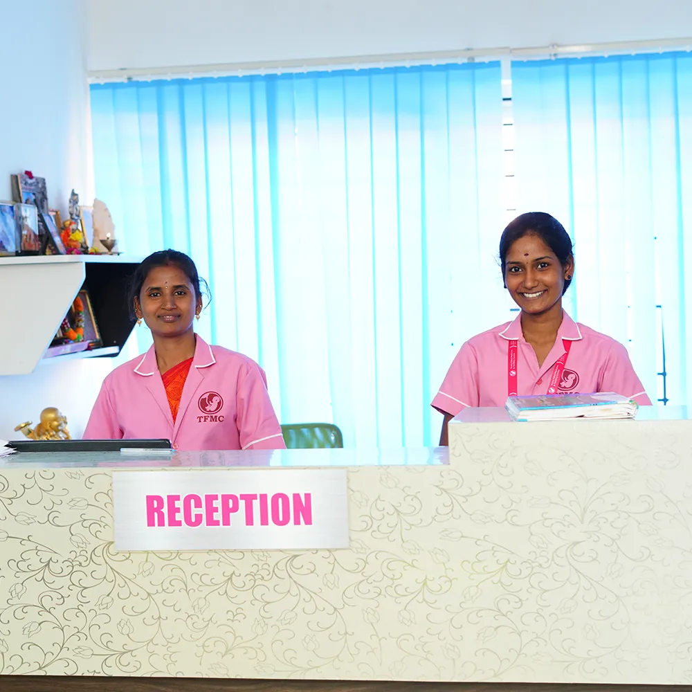 The reception desk at the centre