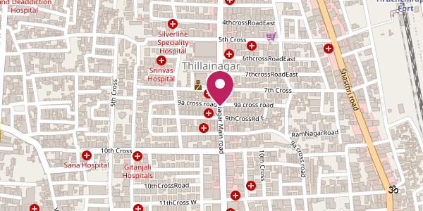 Map showing Trichy Fetal Medicine and Fertility Centre, #73, C/9, Annamalai Nagar, Thillai Nagar, Trichy - 620 018